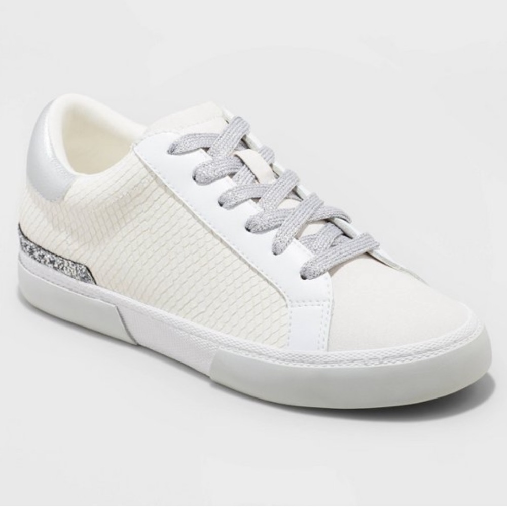 Women's Maddison Sneakers - A New Day™ Silver 6.5 NWT